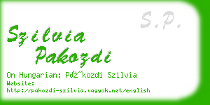 szilvia pakozdi business card